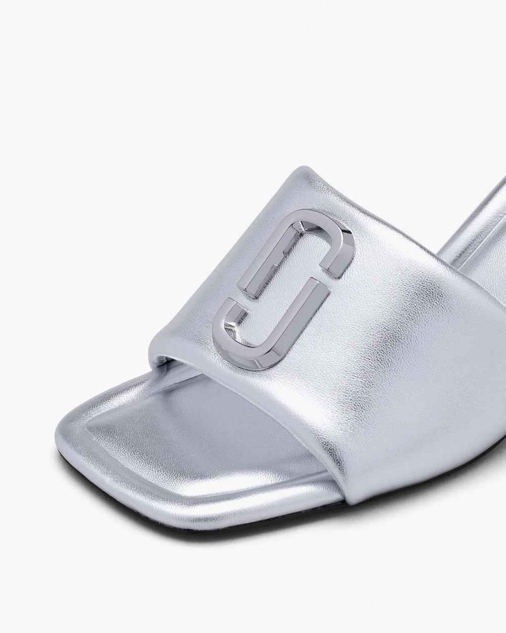 The Metallic J Marc Heeled Sandal Silver - Marc Jacobs