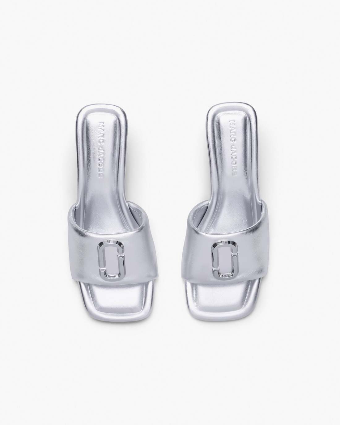 The Metallic J Marc Heeled Sandal Silver - Marc Jacobs
