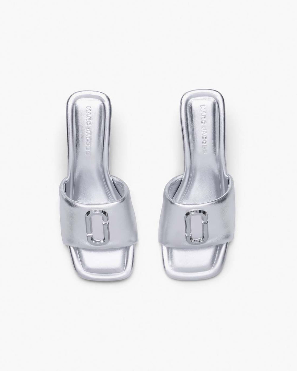 The Metallic J Marc Heeled Sandal Silver - Marc Jacobs
