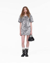 Sequin V-Neck Knit Dress Silver - Marc Jacobs