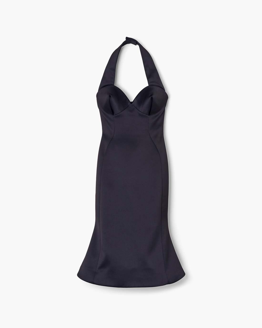 Sculpted Satin Halter Dress Black - Marc Jacobs