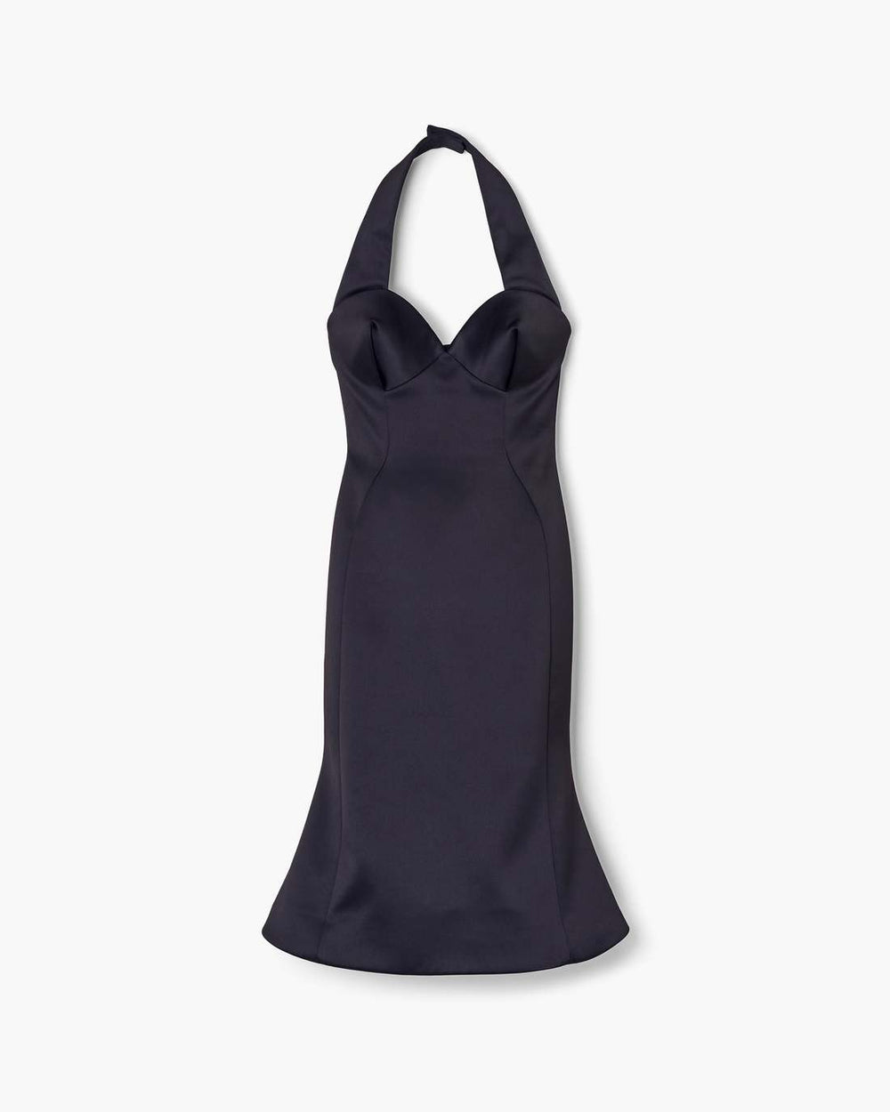Sculpted Satin Halter Dress Black - Marc Jacobs