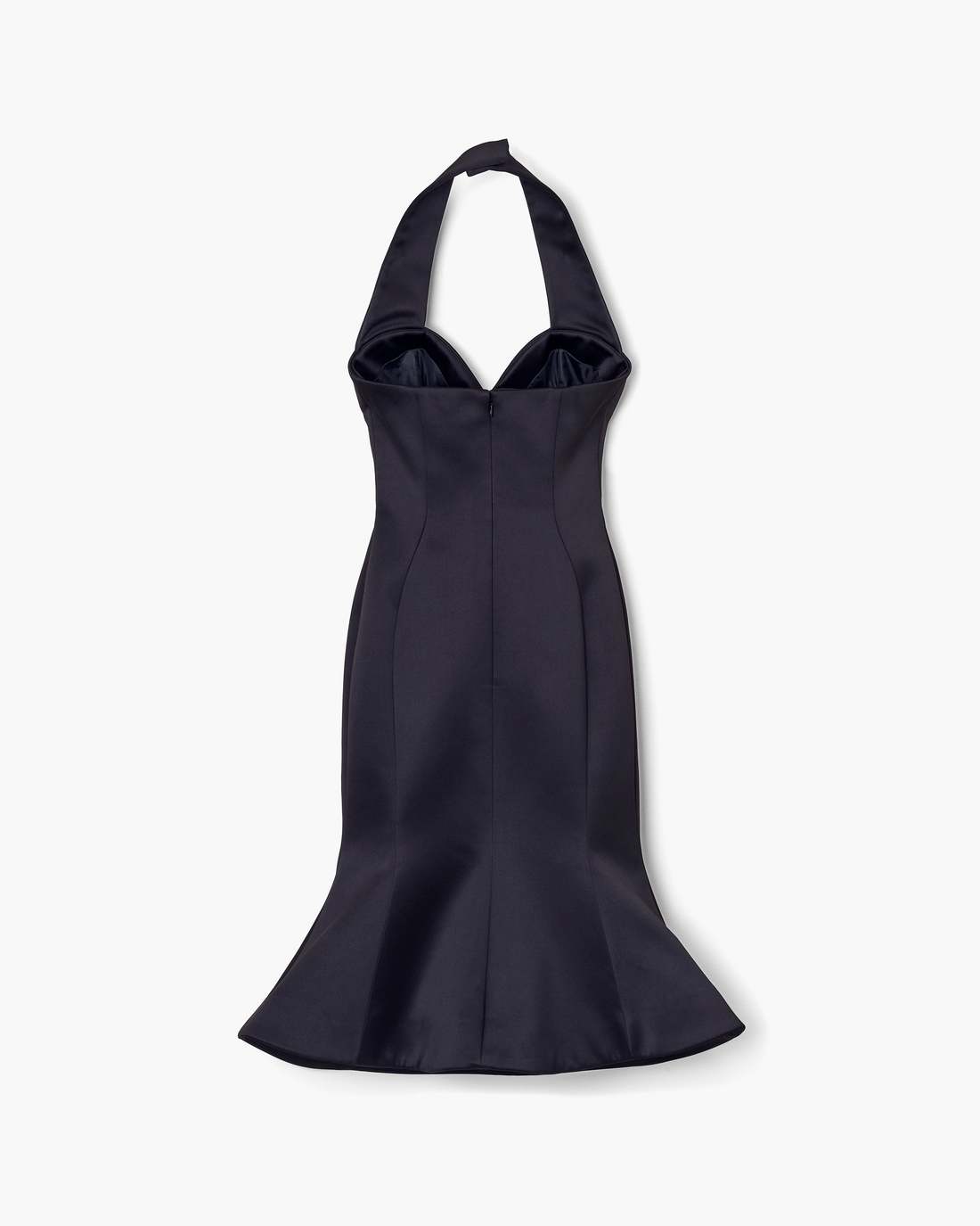 Sculpted Satin Halter Dress Black - Marc Jacobs