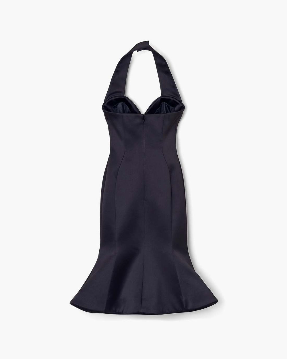 Sculpted Satin Halter Dress Black - Marc Jacobs