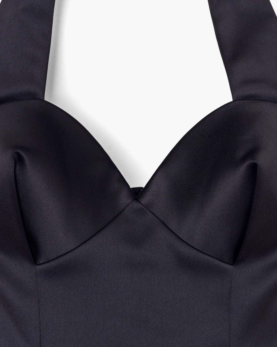 Sculpted Satin Halter Dress Black - Marc Jacobs