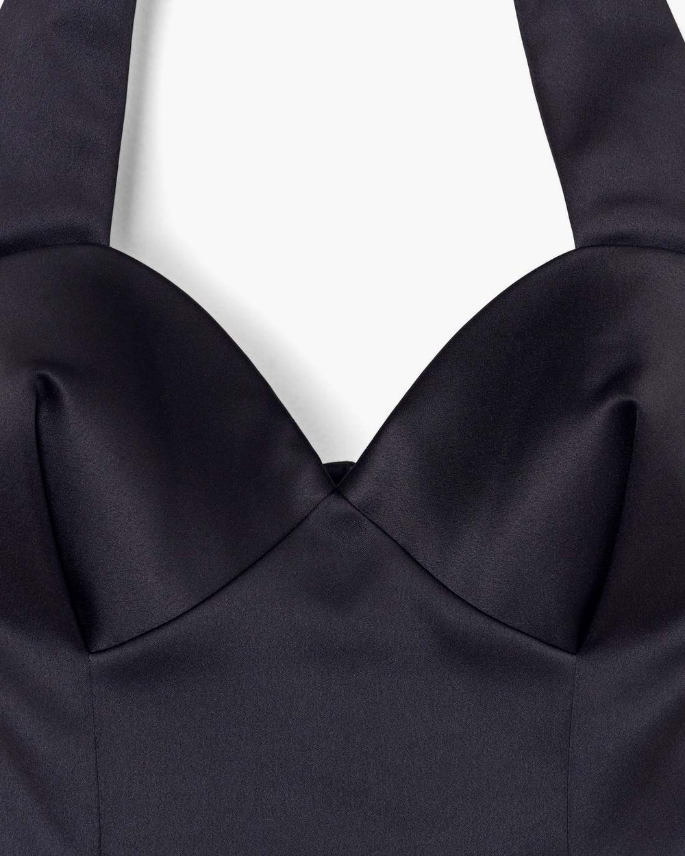 Sculpted Satin Halter Dress Black - Marc Jacobs