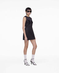 Seamed Up Satin Dress Black - Marc Jacobs