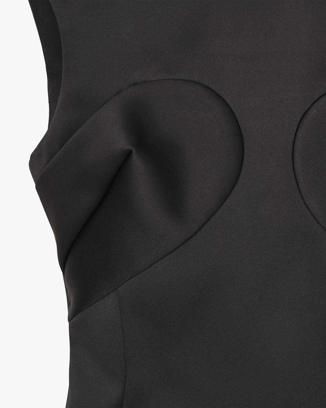 Seamed Up Satin Dress Black - Marc Jacobs