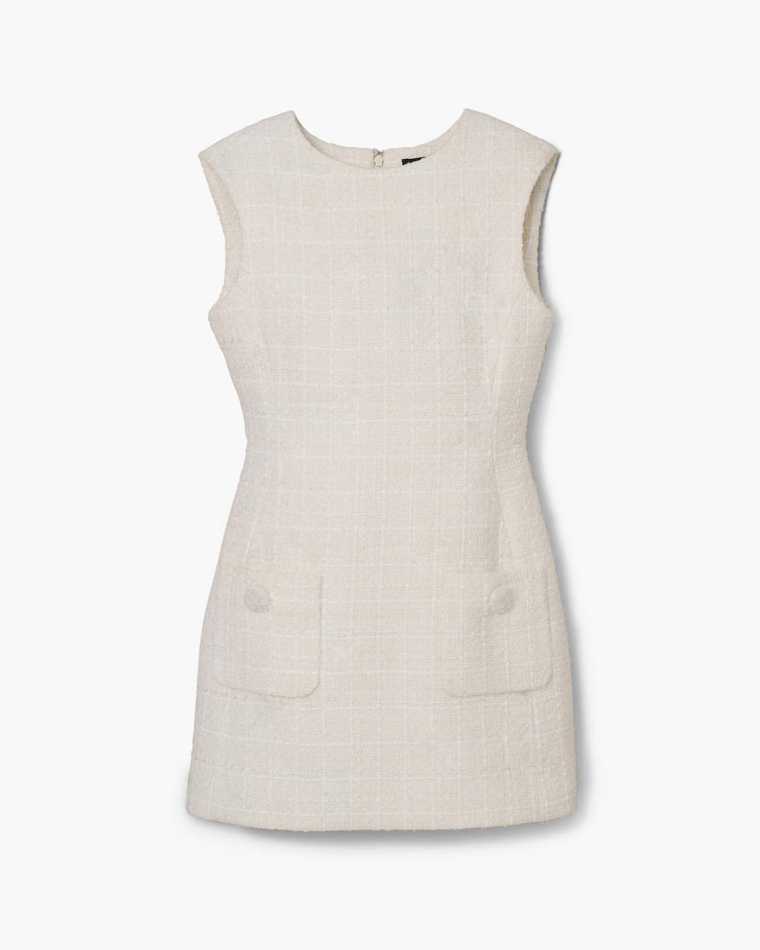 Sculptural Tweed Dress Ivory - Marc Jacobs