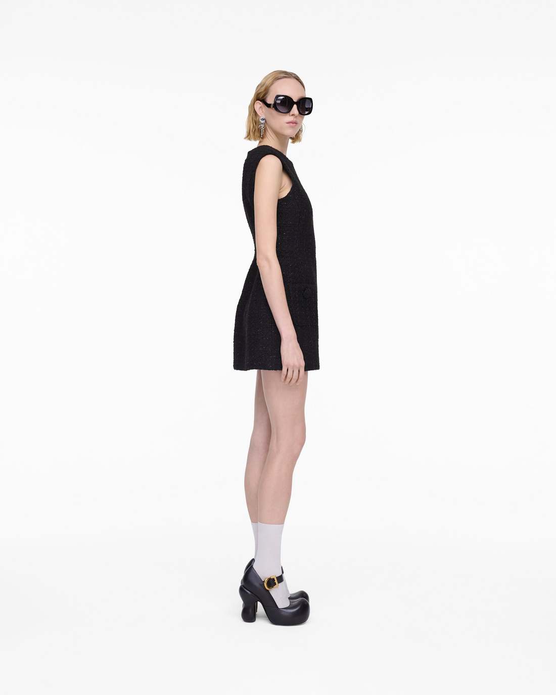 Sculptural Tweed Dress Black - Marc Jacobs
