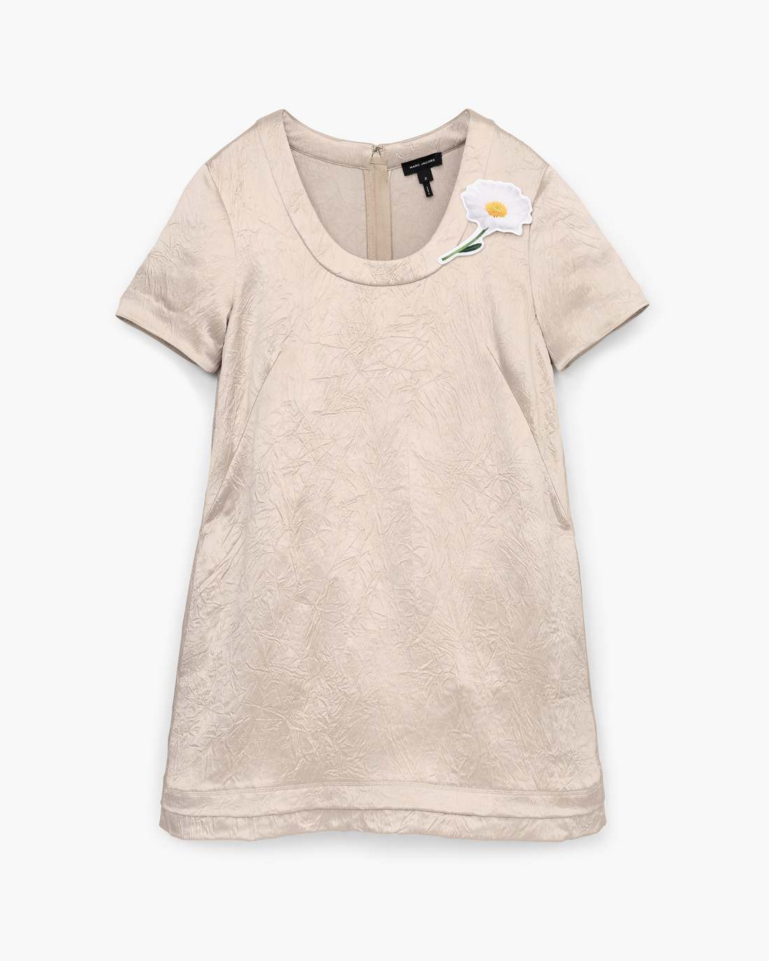 Crushed Satin Dress Champagne - Marc Jacobs