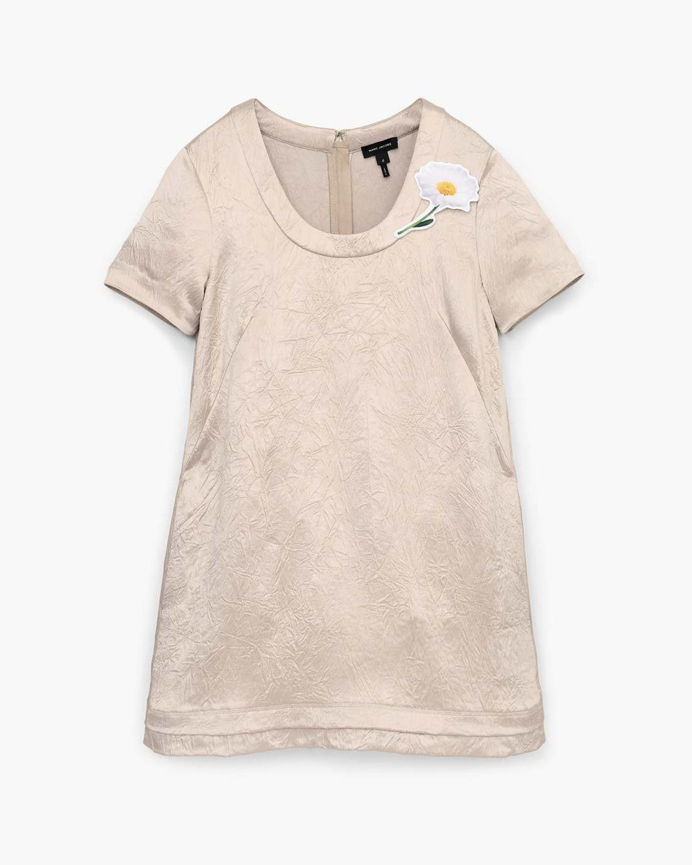 Crushed Satin Dress Champagne - Marc Jacobs