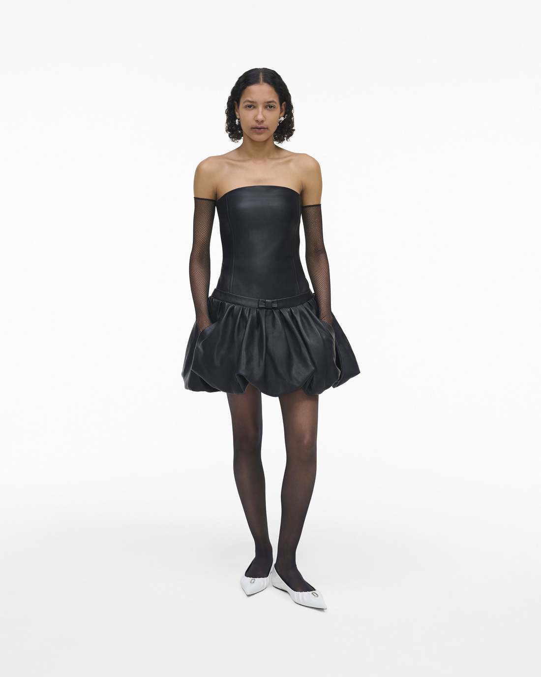The Leather Bubble Dress Black - Marc Jacobs