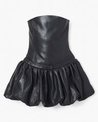 The Leather Bubble Dress Black - Marc Jacobs