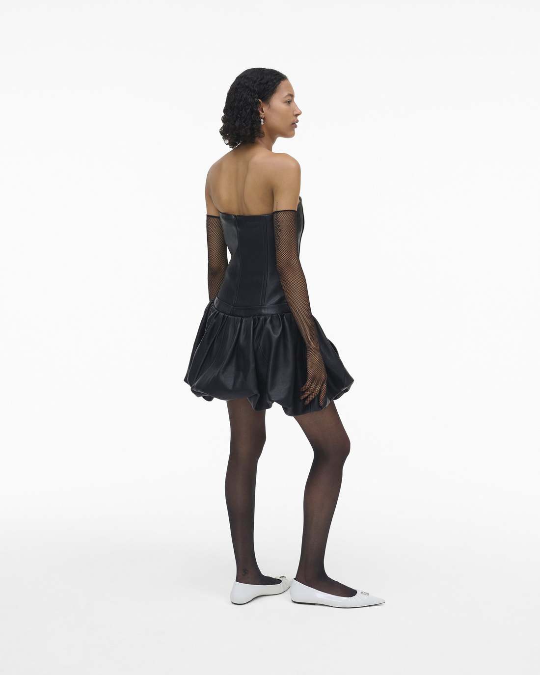 The Leather Bubble Dress Black - Marc Jacobs