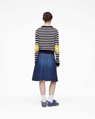 Joy Striped Crewneck Black/White - Marc Jacobs