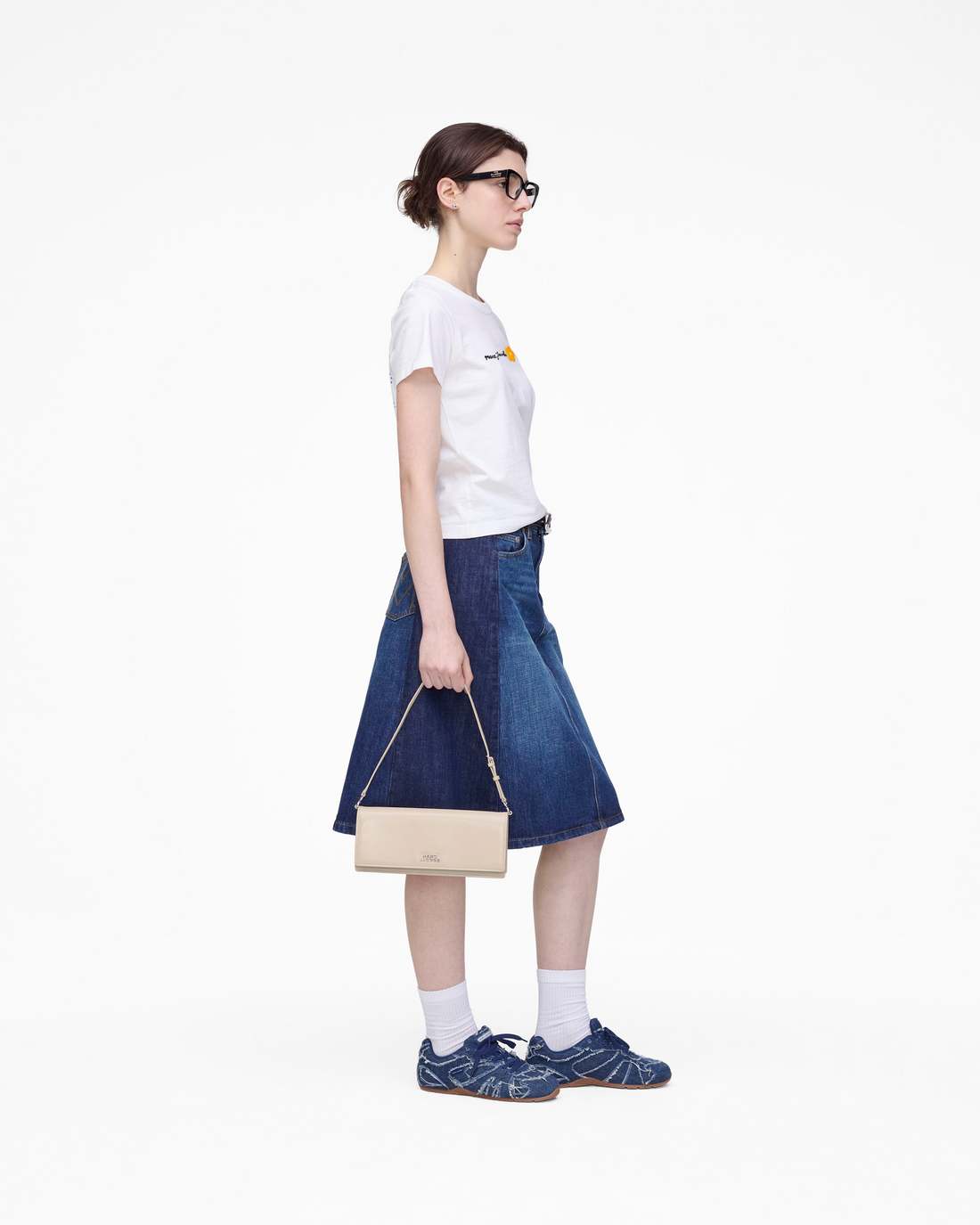 Daisy Logo Slim Tee White - Marc Jacobs