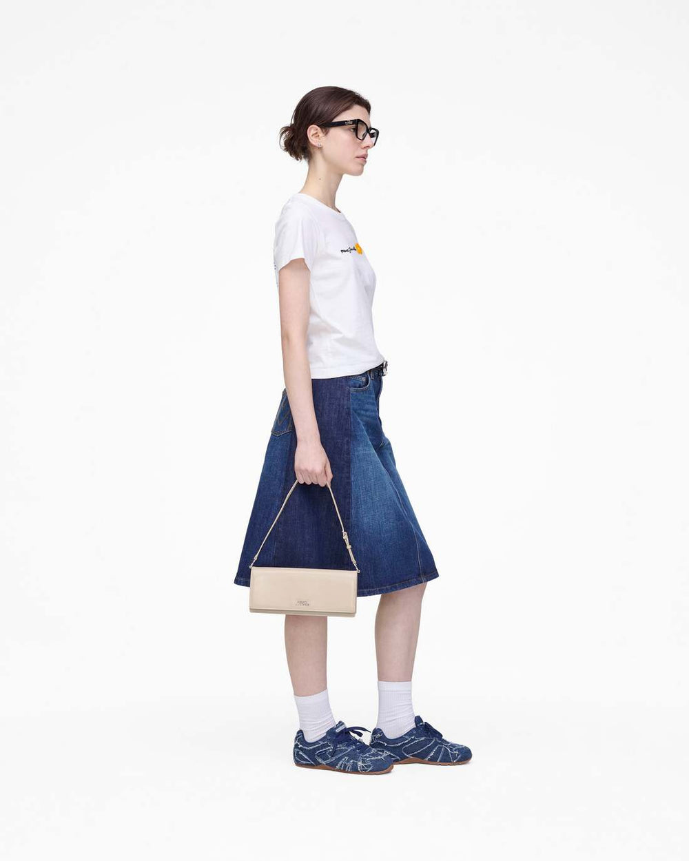 Daisy Logo Slim Tee White - Marc Jacobs