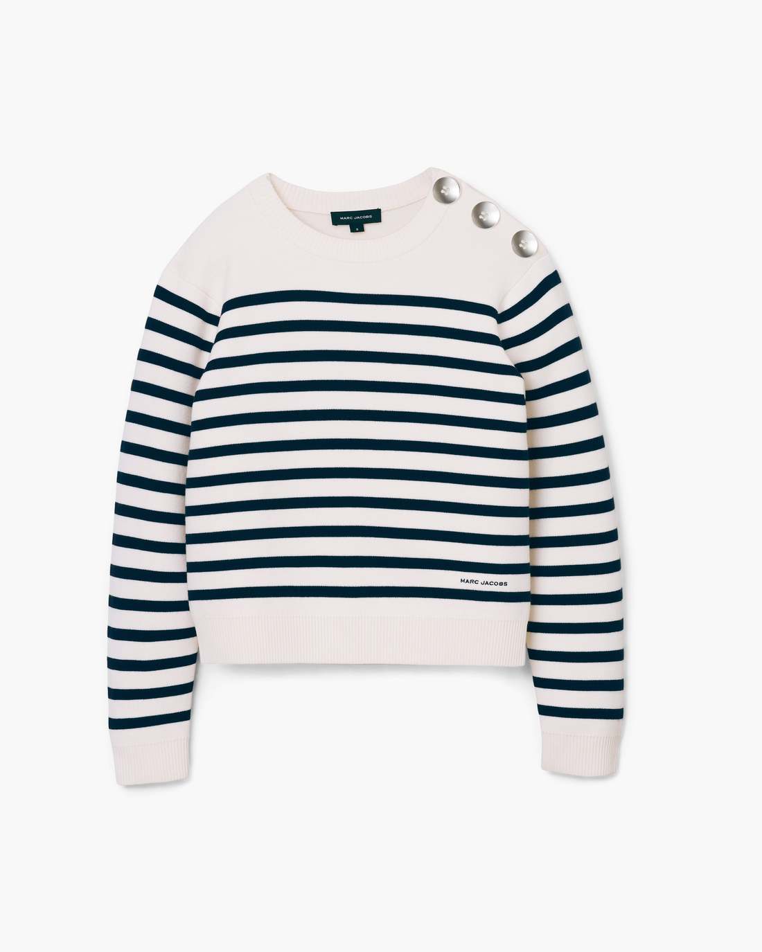 Breton Stripe Crewneck White/Navy - Marc Jacobs