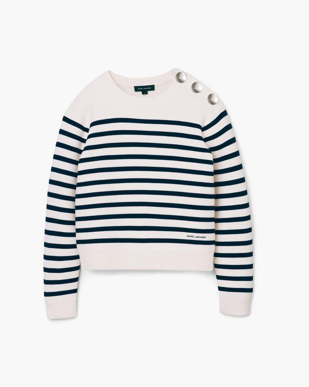 Breton Stripe Crewneck White/Navy - Marc Jacobs