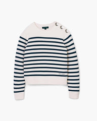 Breton Stripe Crewneck White/Navy - Marc Jacobs