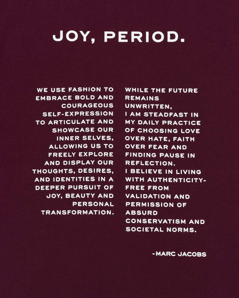 Joy. Slim Tee Dark Plum - Marc Jacobs