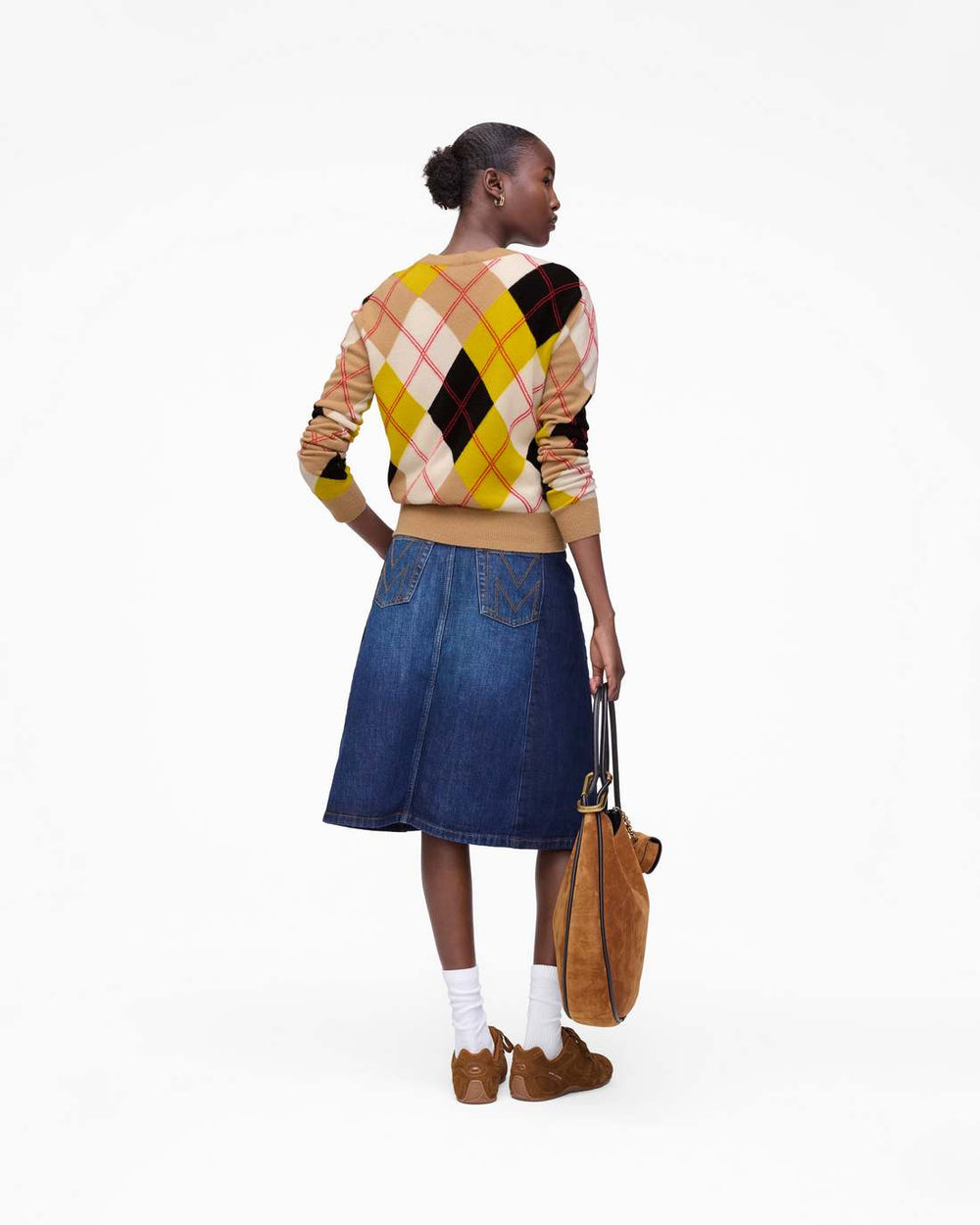 Preppy Daisy Argyle Crewneck Joy Yellow Multi - Marc Jacobs