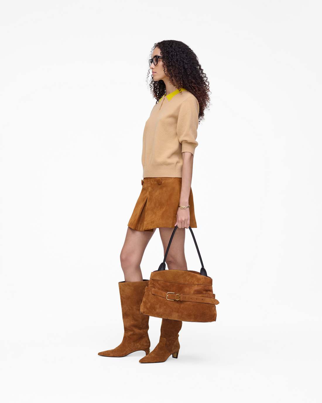 Trompe L'Oeil Knit Polo Camel - Marc Jacobs