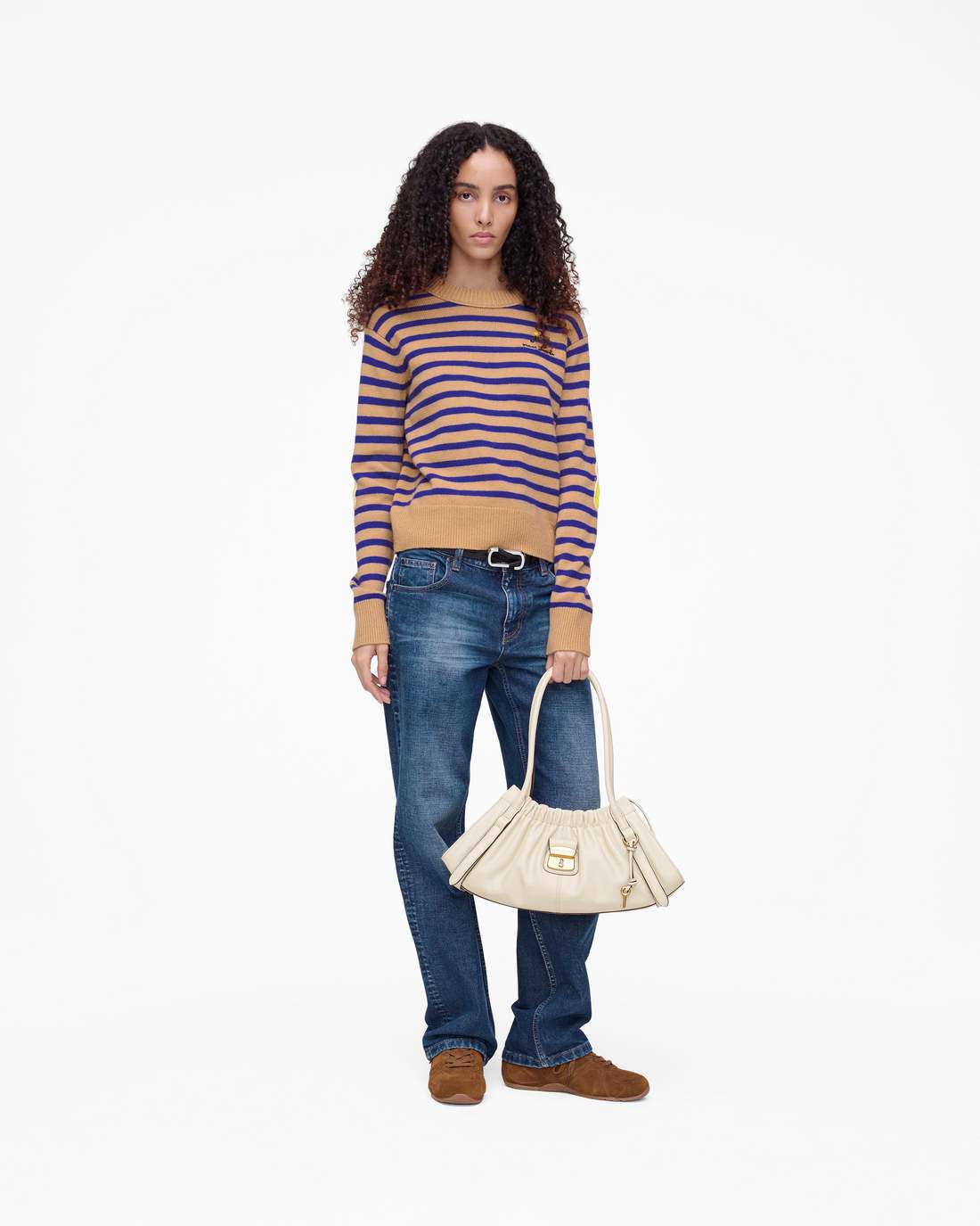 Joy Striped Crewneck Camel/Pansy - Marc Jacobs