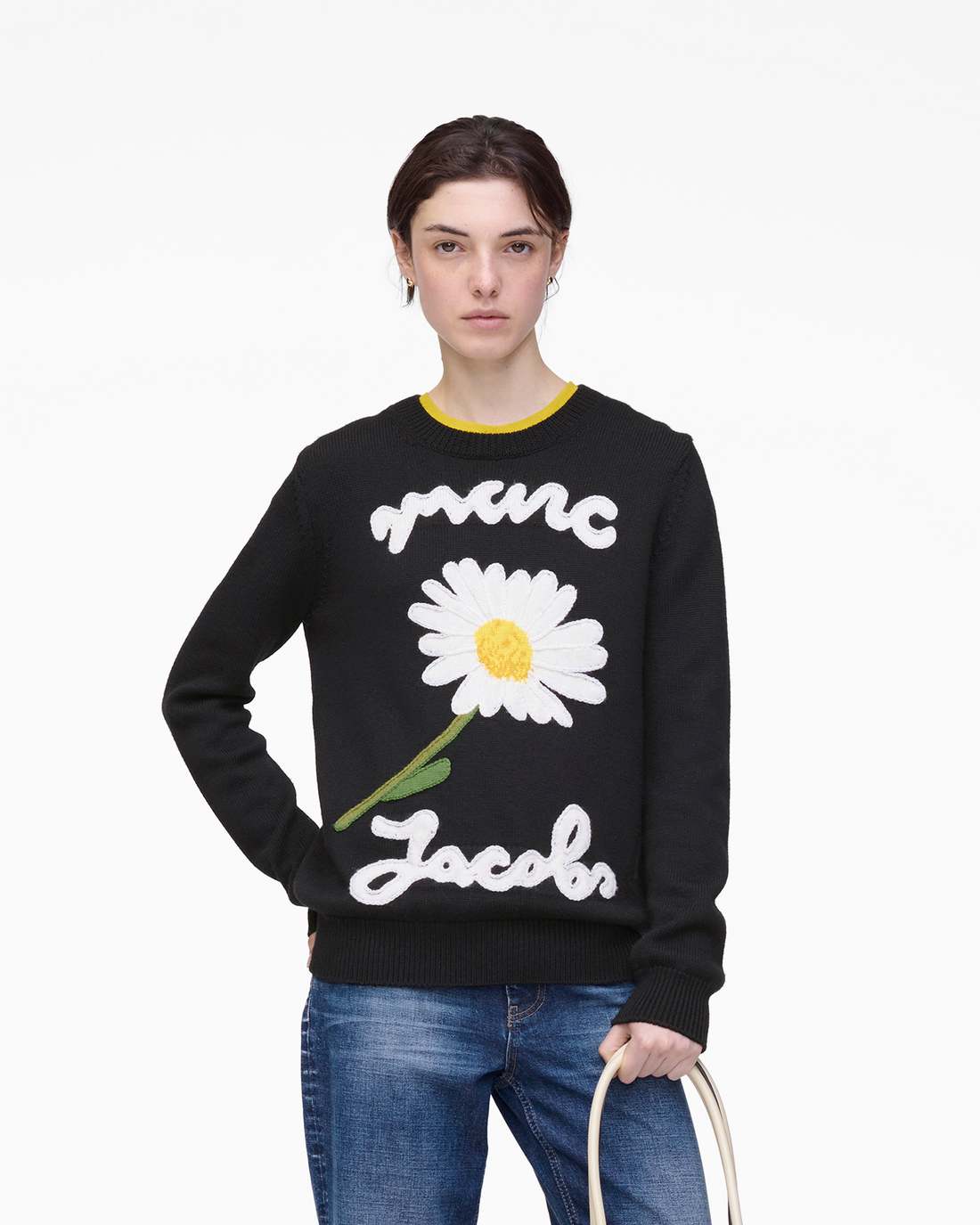 Marc Is Joy Jacquard Crewneck Black - Marc Jacobs