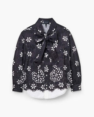 Trompe L'Oeil Eyelet Bow Blouse Black/White - Marc Jacobs