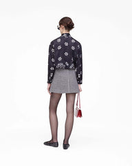 Trompe L'Oeil Eyelet Bow Blouse Black/White - Marc Jacobs