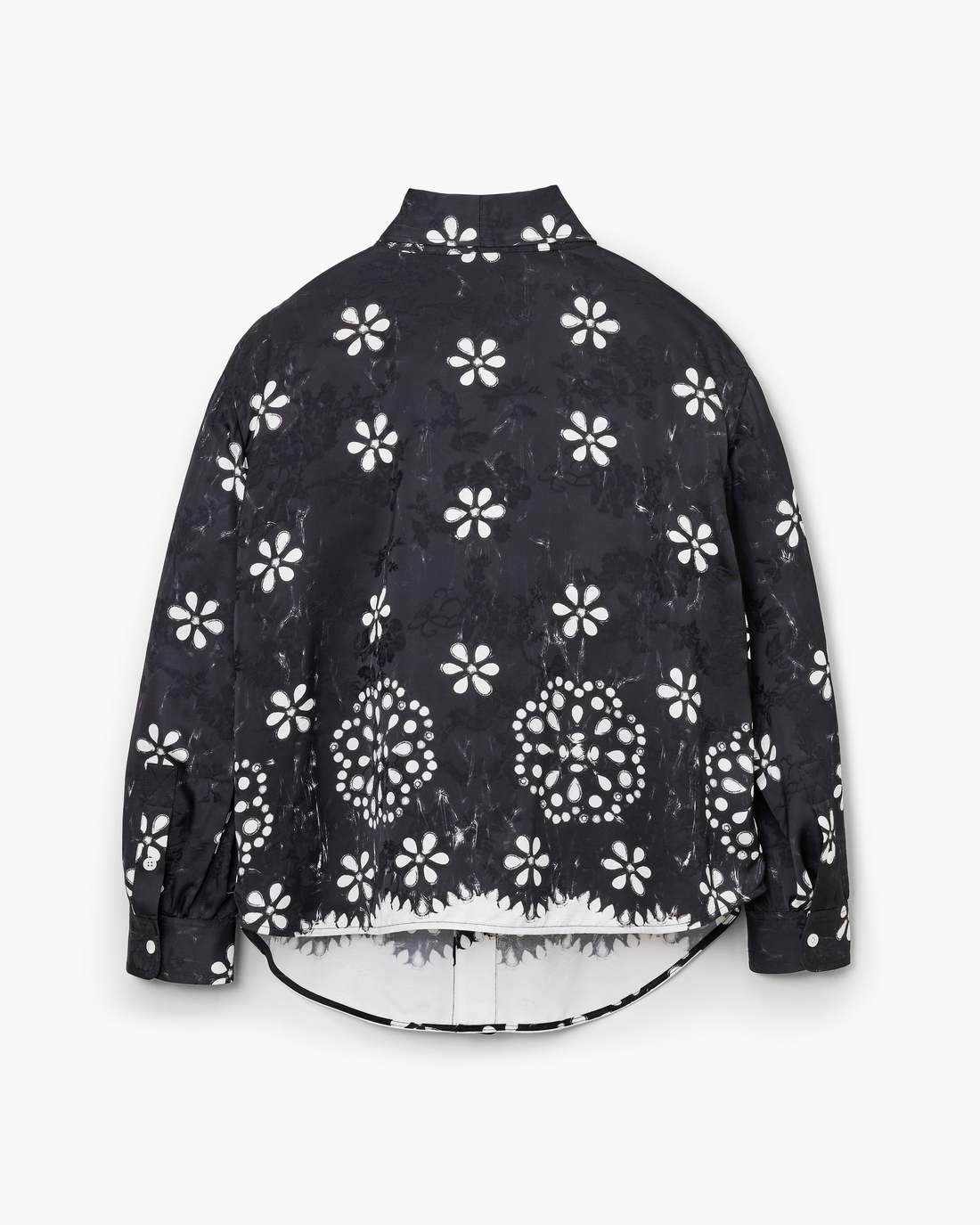 Trompe L'Oeil Eyelet Bow Blouse Black/White - Marc Jacobs