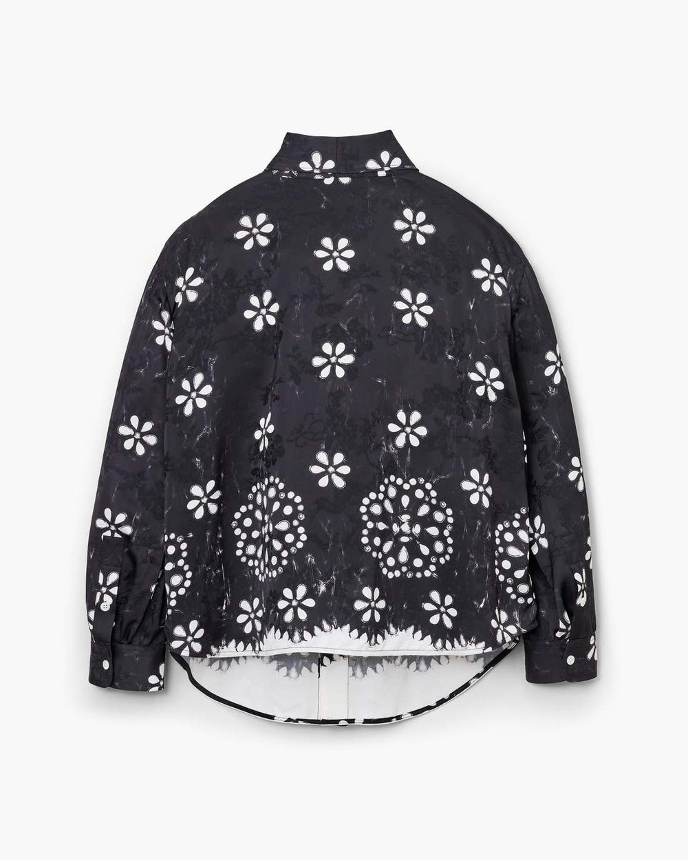 Trompe L'Oeil Eyelet Bow Blouse Black/White - Marc Jacobs
