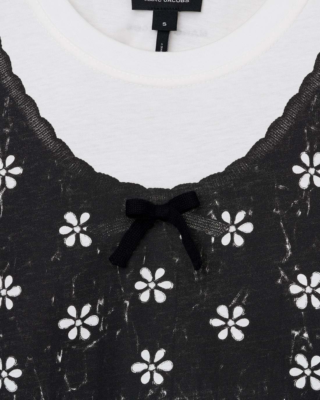 Trompe L'Oeil Eyelet Slim Tee White Multi - Marc Jacobs