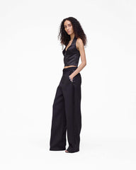 Sculpted Satin Halter Top Black - Marc Jacobs