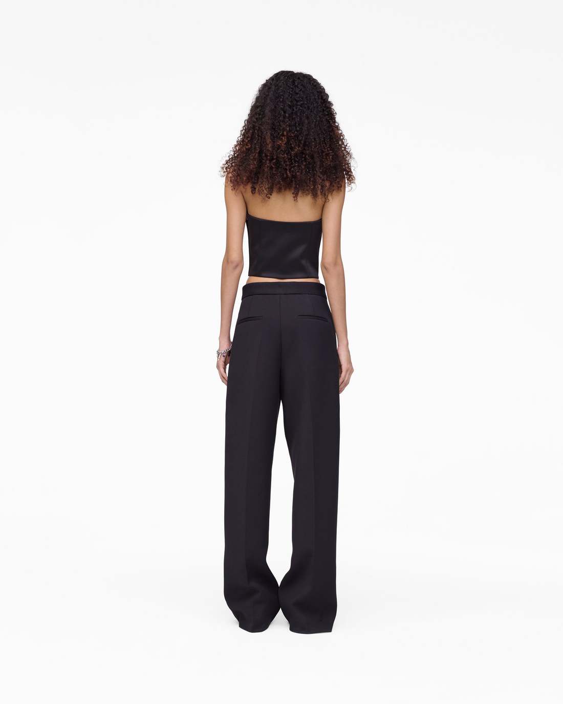 Sculpted Satin Halter Top Black - Marc Jacobs