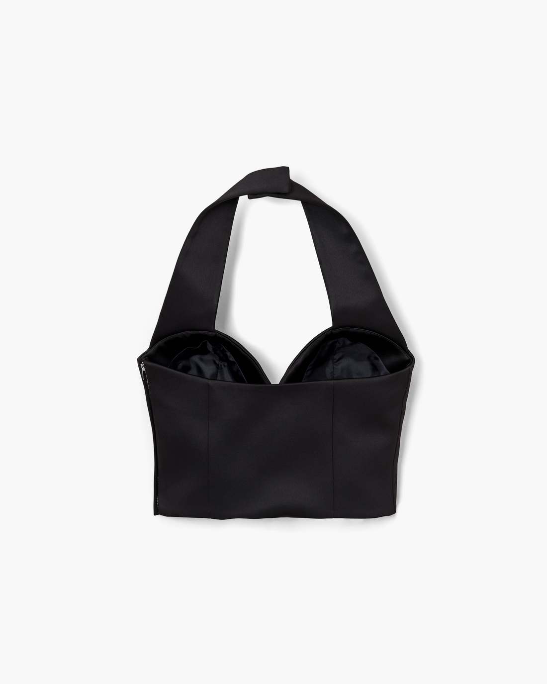 Sculpted Satin Halter Top Black - Marc Jacobs
