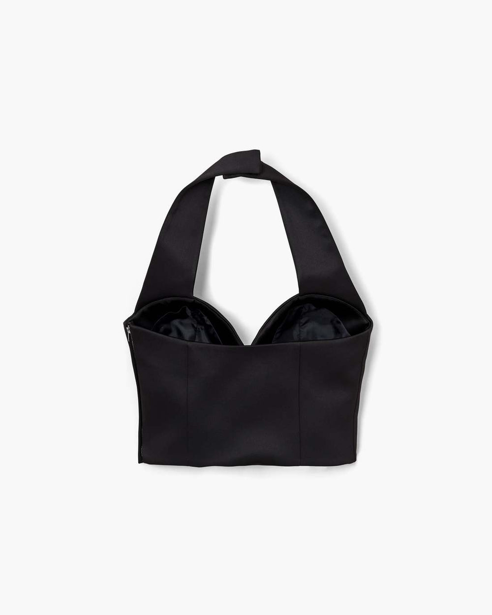 Sculpted Satin Halter Top Black - Marc Jacobs