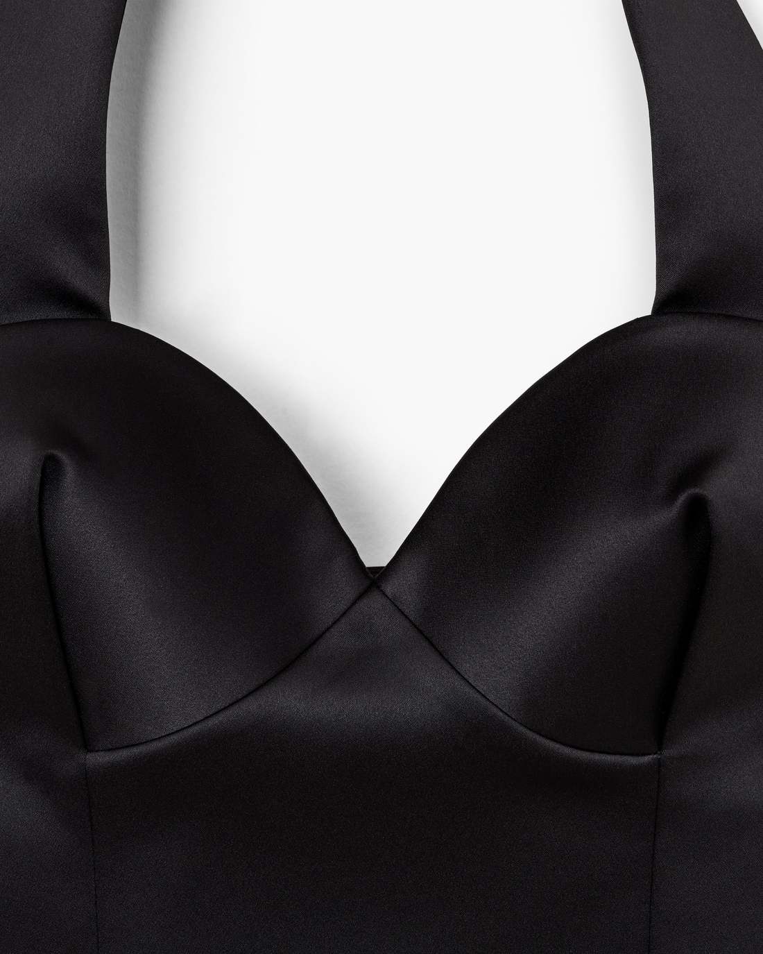 Sculpted Satin Halter Top Black - Marc Jacobs