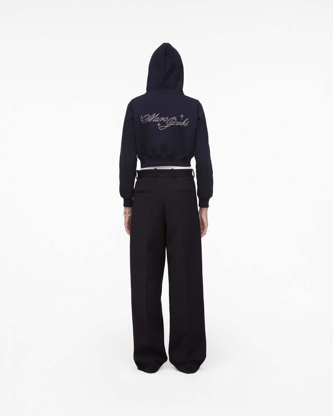 Charm Cropped Hoodie Black - Marc Jacobs