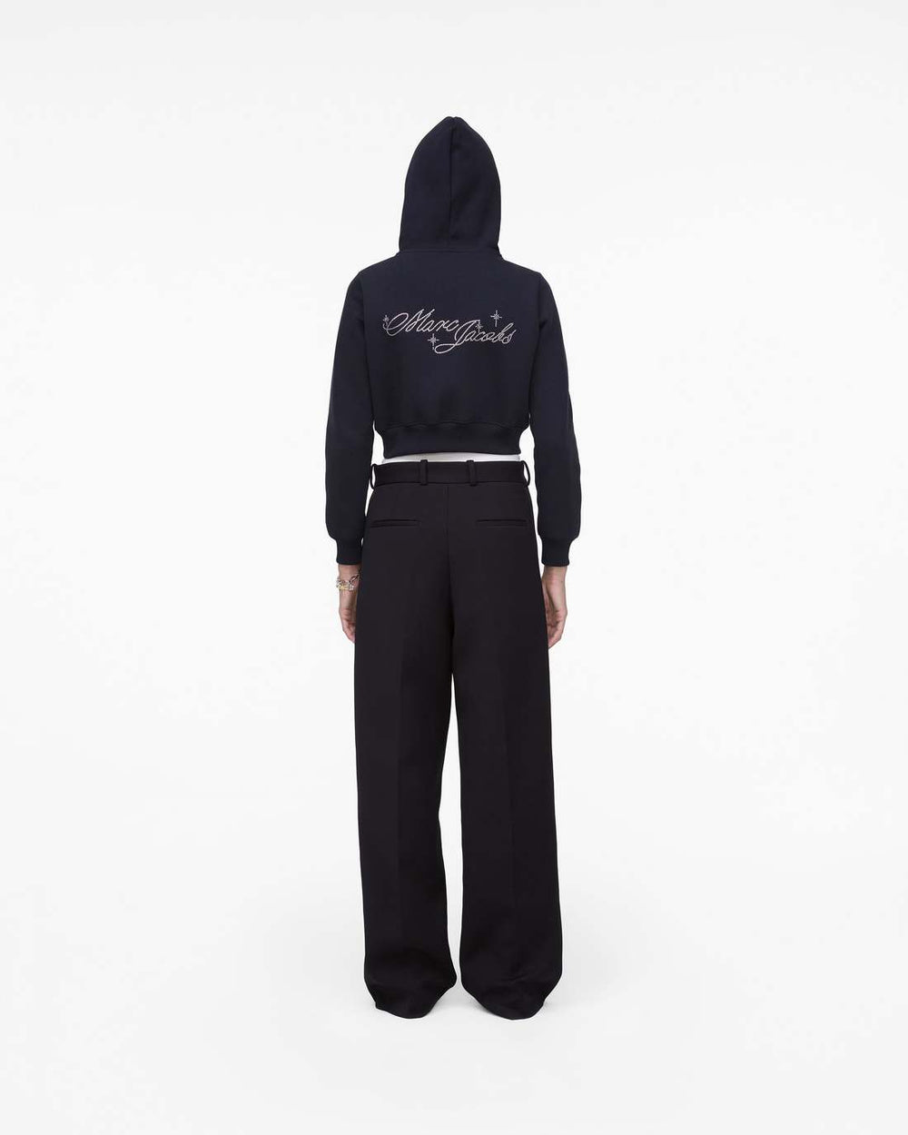 Charm Cropped Hoodie Black - Marc Jacobs