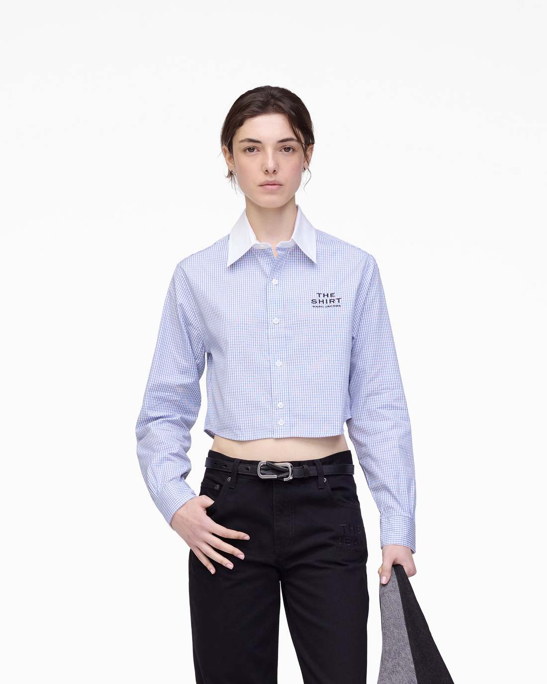 The Cropped Femme Shirt Blue Multi - Marc Jacobs