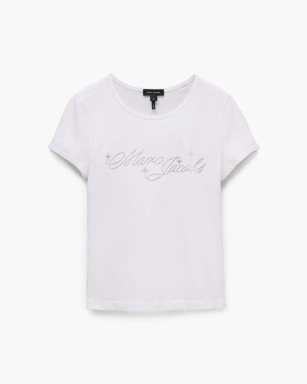 Charm Logo Shrunken Tee White - Marc Jacobs