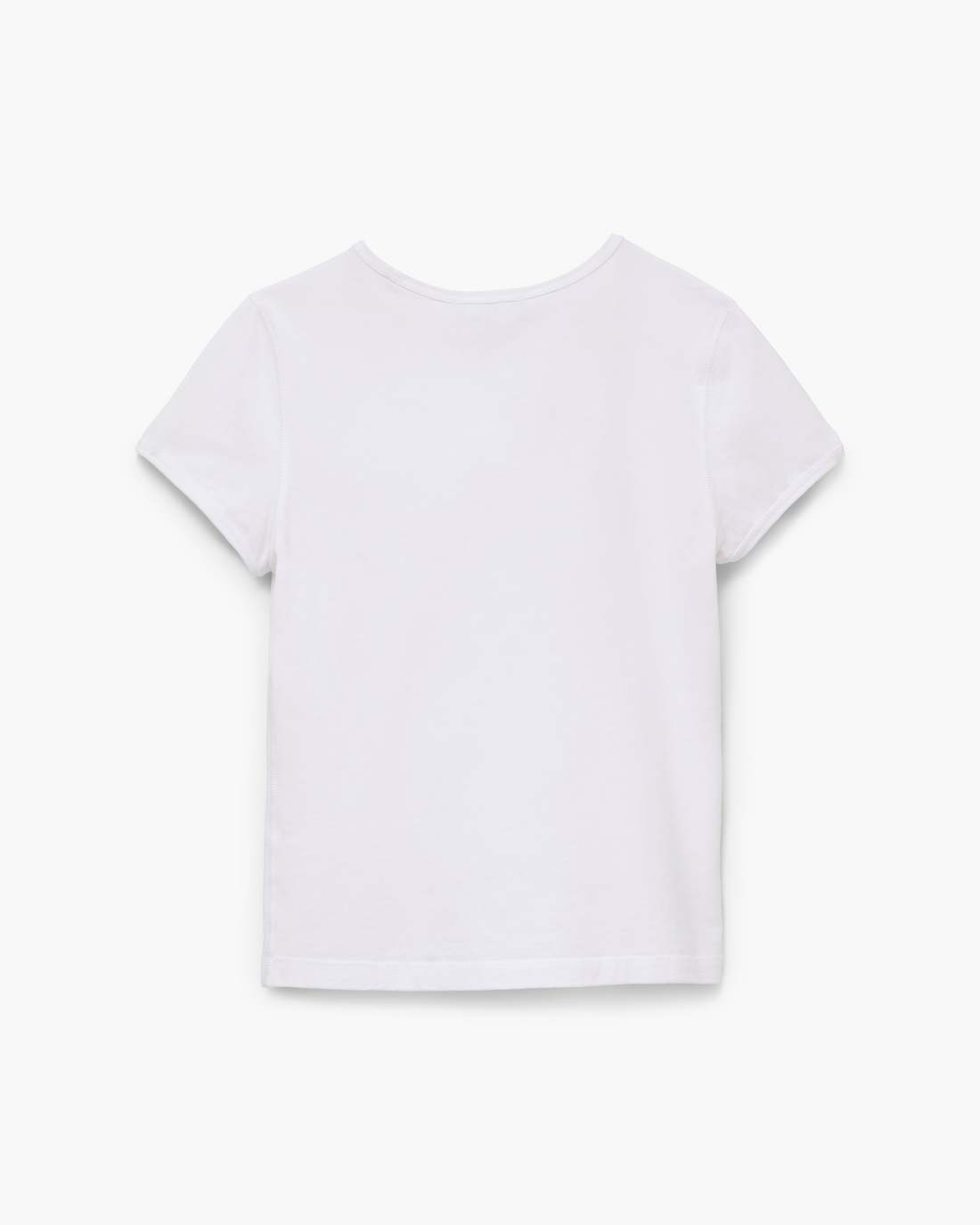 Charm Logo Shrunken Tee White - Marc Jacobs