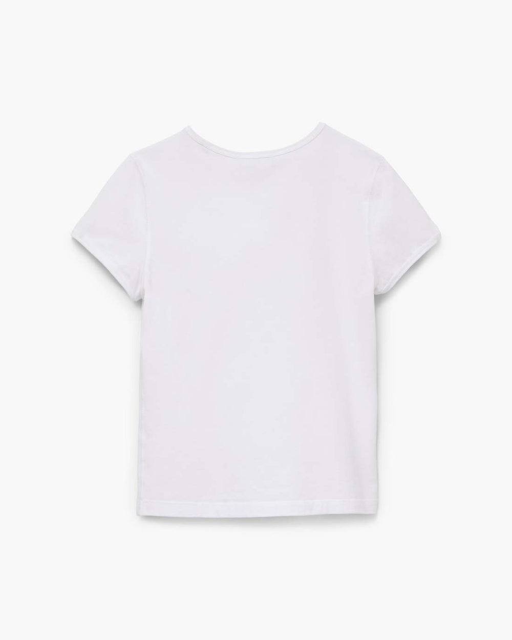 Charm Logo Shrunken Tee White - Marc Jacobs
