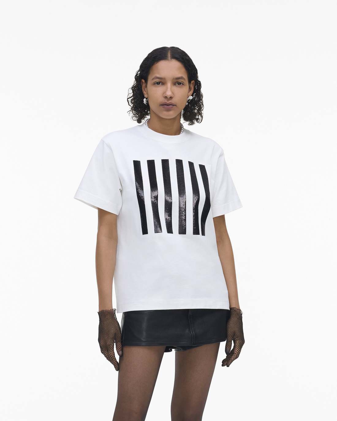 The Stripe Box Tee White - Marc Jacobs