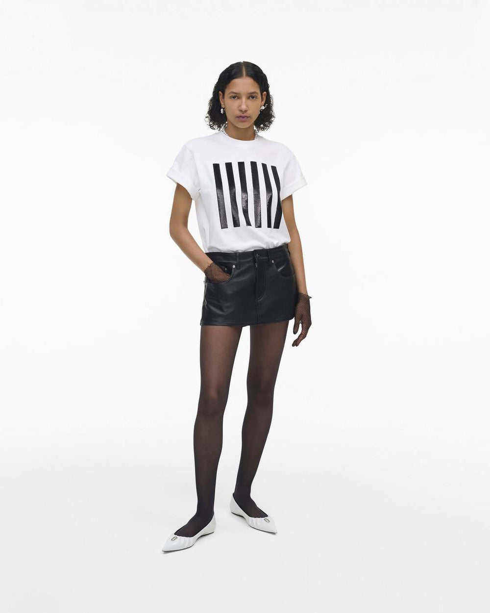 The Stripe Box Tee White - Marc Jacobs
