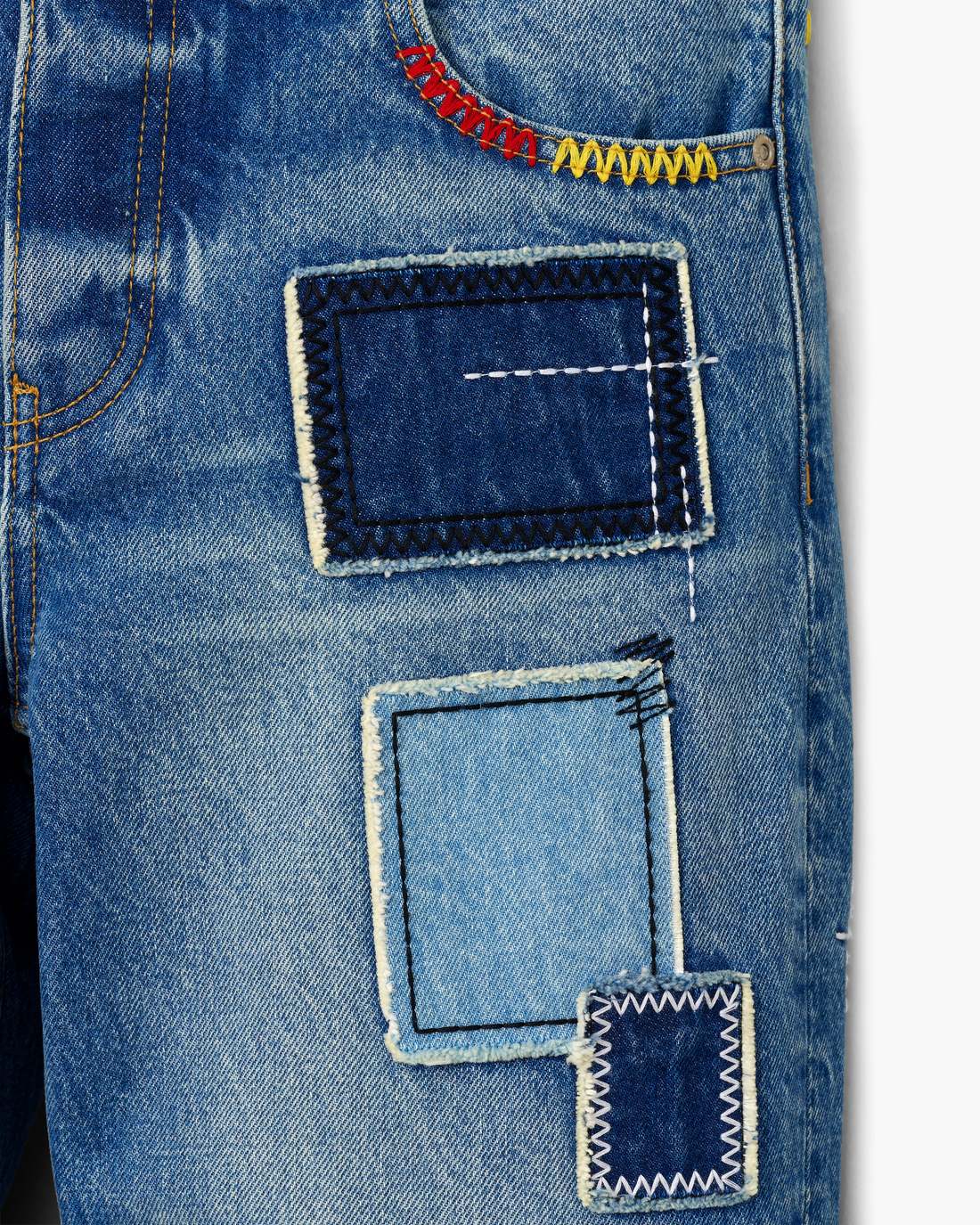 Patchwork Straight Jean Bright Indigo - Marc Jacobs