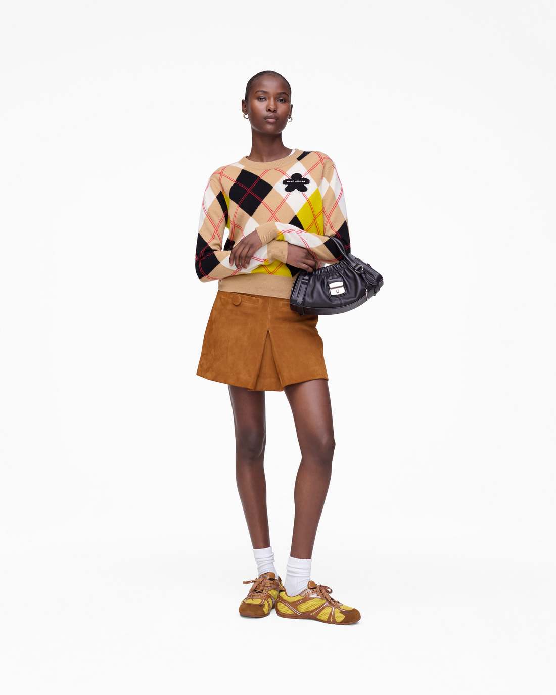 Suede Box Pleat Mini Skirt Copper - Marc Jacobs